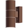 CALEX Applique Turin, per esterni & interni, 2x GU10, forma cilindrica, Up & Downlight, impermeabile, senza lampadina, Ruggine