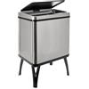 WELL HOME MOBILIARIO & DECORACIÓN Well Home Pattumiera intelligente con apertura automatica e contatto manuale 30 l, 35,5 x 26 x 60 cm, colore grigio.