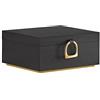 SONGMICS Scatola Portagioie a 2 Livelli, Porta Gioielli con Maniglia, Vassoio Rimovibile, Effetto Fluttuante, 20,5 x 24 x 11 cm, Idea Regalo, Nero JBC165B01