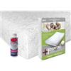 BIANCHERIAWEB Coprimaterasso Elasticizzato 135x200cm con Maxi Angoli 27cm Proteggi Materasso in Spugna Jacquard 1 Piazza e mezza Traspirante, Antiacaro, Anallergico e Lavabile in Lavatrice + Profuma Bucato