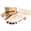 Luvia Cosmetics, Set di 12 pennelli da trucco con manico in bambù e setole in fibra sintetica Taklon originale, con custodia in lino, prodotti vegani, indicati anche in caso di allergia al pelo di animali, ideali come regalo per ragazze, per Natale
