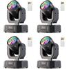 Yespick 4PCS 30W Teste Mobili LED, RGW Effetti luminosi,DMX512 Con Telecomando 5 Modalità di Controllo Mini Teste Mobili DJ Adatto per Illuminazione, DJ e Feste
