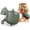10ELED Massaggiatore Cervicale 4D Shiatsu con CALORE DELICATO e CONFORTEVOLE - Massaggiatore Schiena e collo Wireless con 3 Velocità e 2 Livelli di Calore - Per Schiena, Gambe e Relax Muscolare - SILENZIOSO