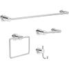 Delta NIC64-PC Nicoli - Kit di accessori per vasca da bagno, 4 pezzi, cromato lucido