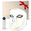 Bliuozr Maschera LED Viso con Luce Rossa, 7 Colori per Cura Viso, Maschera Viso LED con Timer Intelligente per Terapia a Luce Rossa, Ideale per Uso Domestico e in Viaggio, LED Mask Viso, Bianco