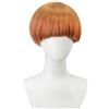 CATMEYE Parrucca Ginger a Taglio a Scodella per Uomo e Donna, Parrucca Corta Stile Fungo con Fascia, Fibra Sintetica Resistente al Calore, Calotta 50-56 cm, Costume Anni '60/'70/'80 per Hal (Arancia)