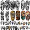 atydkug 77 Tatuaggi Temporanei Animali della Foresta, 17 Leoni Tigri Lupi Mezzo braccio, 60 Mini Tatuaggi Finti Adesivi Realistici Teschi Gufi Orsi per Adulti Bambini