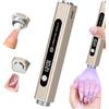 CHRISTINE SHELLY - Lampada UV per unghie in gel, 3 in 1, lampada a LED per unghie a forma di occhio di gatto, con calamita, con display LCD, portatile, ricaricabile, con 3 timer, strumenti artistici