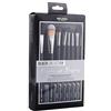 Melissa Professional Melissa Set Pennelli Trucco + Custodia | Morbide Setole Sintetiche, Manico Elegante, Kit Essenziale per Make-up Viso e Occhi (8 pz)