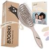 BJORKI® Spazzola per capelli per bambini senza tirare, con spazzole educative, 1 x 1, spazzola professionale con molla a spirale flessibile, la nostra spazzola districante per bambini contro nodi e