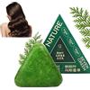 Generico Shampoo solido Nature Triangle, shampoo solido Usman Grass, sapone naturale Seven Green per la cura dei capelli Nutre, calma e rinforza i capelli per donne e uomini,1pc