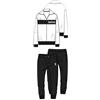 hermet Pigiama Juventus Bianco Nero Ragazzo Uomo Ufficiale Homewear Felpa con Zip e Pantalone Lungo 2085 Tuta Cotone (IT, Testo, XL, Regular, Bianco)
