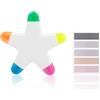 TIANNAIT 1 a cinque punte a forma di stella evidenziatore, pennarello, cinque-in-one multi-color evidenziatore, adatto per ufficio e compiti a casa, con 1 pacco di indice etichetta adesivi