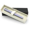 CustomDesign.Shop Penna roller Parker Vector XL personalizzata + scatola regalo (Blu Argento) | Penna con incisione personalizzata con nome | Personalized Engraved Pen | Regalo originale per lui o per lei