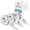 Phomemo D30 D30D - Etichette autoadesive D30, colore argento, 12 mm x 40 mm | nastro termico D30, compatibile con etichettatrice Phomemo D30,D30D, D35, Q30, Q30S, 160 etichette/rotolo 3 rotoli argento
