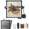 SCULPFUN S30 Pro Max incisione laser con tavolo da lavoro a nido d'ape, 400 x 400 x 22 mm, taglierina laser da 20W, controllo automatico Air Assist, colore scultura in metallo