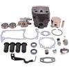 WHALJSDOZ 4Fit For 55 51 Chainsaw 46MM Cylinder Piston Carburetor AV Buffer Choke Rod Gaskets Kit