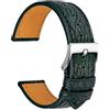 WOCCI Chevre Cinturini Orologi per Uomo, Pelle di Capra Francese, Fibbia in Acciaio Inossidabile Spazzolato, Larghezza Cinturino 20mm 22mm