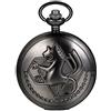 JewelryWe Gioielli Collana con Pendente da Uomo Donna Ragazzi Ciondolo Multi Modelli Colore Bronzo Orologio da Tasca Classico Regalo