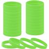 sourcing map 24 braccialetti in gomma, unisex, in silicone, colorati, elastici, sportivi, per adulti, adolescenti, sport, squadre, feste, decorazioni alla moda, verde erba