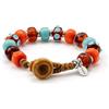 SAGA GIOIELLI Bracciale Colorato con Perle in Vetro - Bracciale Artigianale Multicolore Regolabile 23 cm - Gioiello Unisex Uomo Donna - Idea Regalo Originale (BSVENF3-02)