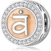 Magic Charms Bead Charm 7 Chakra per Donna 925 Gioielli in Argento Sterling 925 Confronta con Braccialetto e Collana Regalo per Mamma Figlia Sorella Migliori Amiche