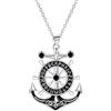 Arrebol Timone e Ancora Collana Donna Uomo Argento 925 Collana Anallergici,Originali Gioielli per Donna Uomo - Regolabile |45cm+5|