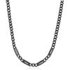 Wamantic Collana Uomo Personalizzata con Nomi Catena Cubana in Acciaio Inossidabile Collana Nero Argento Regalo per Papà Marito Fidanzato (D-4 nome)