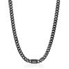 Wamantic Collana Uomo Personalizzata con Nomi Catena Cubana in Acciaio Inossidabile Collana Nero Argento Regalo per Papà Marito Fidanzato (C-2 nome)