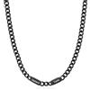 Wamantic Collana Uomo Personalizzata con Nomi Catena Cubana in Acciaio Inossidabile Collana Nero Argento Regalo per Papà Marito Fidanzato (D-2 nome)