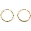 Monde Petit Damen & Kinder Creolen Hoop 10x1 mm Ohrstecker - Gelbgold 9 Karat (375) - Scatola Regalo - Certificato di garanzia
