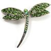 Avalaya Spilla classica con cristalli Swarovski verde erba (argento)