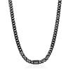 Wamantic Collana Uomo Personalizzata con Nomi Catena Cubana in Acciaio Inossidabile Collana Nero Argento Regalo per Papà Marito Fidanzato (C-5 nome)