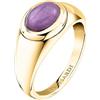 Trussardi Anello Donna in Acciaio, Marmo, Viola, Collezione T-CONCEPT