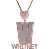 Luminaryxy Collana personalizzata con iniziale in oro placcato 14 carati e corona tempestata di diamanti, pendente con lettera personalizzata con diamanti, gioielli hip hop per uomo e donna