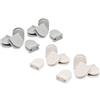 Tescoma 899490 FlexiSpace Raccordi e Piedini, Plastica, Bianco, 15 x 10 x 2.4 cm, 16 Unità