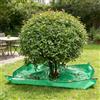 WDKXCN Telone paesaggistico per taglio di alberi, 2 x 2 m, per rifilatura, impermeabile con foro da 30 cm e fibbie ad angolo, paesaggio Tarp per raccolta di foglie, telo di taglio cespuglio