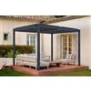 Cazeboo Pergola bioclimatica autoportante alluminio 304 x 259 x 218 cm grigio antracite - PIANA 3x2,5 m lamelle orientabili 110° struttura resistente vento 70 km/h kit completo terrazza giardino