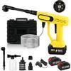 WingFly Idropulitrice Portatile, 650 Bar Idropulitrice a Batteria con 2 Batterie da 2400mAh, Motore Brushless, Ugello 6 in 1, Tubo 5 M e Scatola Portaoggetti, per Giardino, Auto e Pulizie Esterne