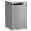 Metzler box pattumiere design alluminio grigio RAL9007 1x240L, acciaio verniciato, antiruggine e resistente