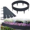 GARDENIX 3,2 m bordo effetto pietra per aiuole contorno aiuola Prato Giardino Palizzata recinzione per aiuole antracite