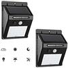 GRIFEMA DG1002-20, Luce Solare Esterno 20 LED, Lampade da Muro con Sensore di Movimento, 2 Pezzi