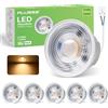 ALUSSO LIGHTING Modulo LED Ultra Piatto ø50x24mm per Faretti Incasso, 5W 400lm 230V, Caldo 3000K Non Dimmerabile, Sostituisce Lampade GU10 MR16, Impermeabile IP44, Confezione da 6