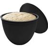 Wankd Inserto in silicone con coperchio per impasto KitchenAid da 4,8 l, ciotola con coperchio per mixer KitchenAid, cottura, impasto e panna, nero