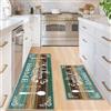 LIBRNTY Tappetini da Cucina,Tappeti da cucina lavabili antiscivolo,Tappeto cucina lavabile,Passatoia Corridoio Facile da Pulire,Durevole Tappetino zerbino Lavabile per Cucina,Soggiorno,Ufficio