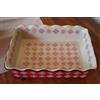 Miljögarden Teglia da forno Merry grande, 34 x 26 cm, altezza 8 cm, rosso/crema