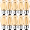 Suncan Lampadina LED Edison S14 E27, 2 W = 15 W, filamento vintage, vetro ambrato, bianco caldo 2700 K, angolo di diffusione 360°, non dimmerabile, confezione da 10
