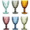 KASANOVA Set 6 calici Acqua Colorati Vetro Gemma