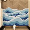 DAGIN Tappeti zerbino a tema oceano, zerbino per porta d'ingresso anteriore antiscivolo per esterno per bagno/cucina/camera da letto/soggiorno, onde 'acqua di mare