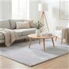 RUGURA Tappeto da soggiorno camera da letto camera da pranzo pelo corto e morbido grande, 150 x 220 cm, grigio unicolor moderno, nordica lavabile antiscivolo